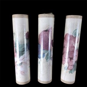 3 New 15’ ea Rolls Vintage Fruit Wallpaper Border